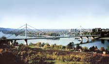 Sloboda Bridge at Novi Sad, Serbia, 1981