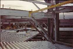 Thin-gauge trapez plates used in a parking house in Randers, Denmark